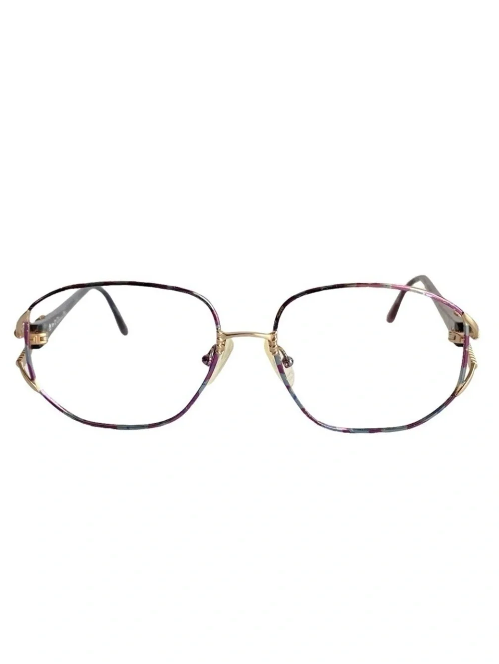 Vintage Christian Dior Eyeglasses Frames Purple Green Thin Glasses Retro 70s 80s
